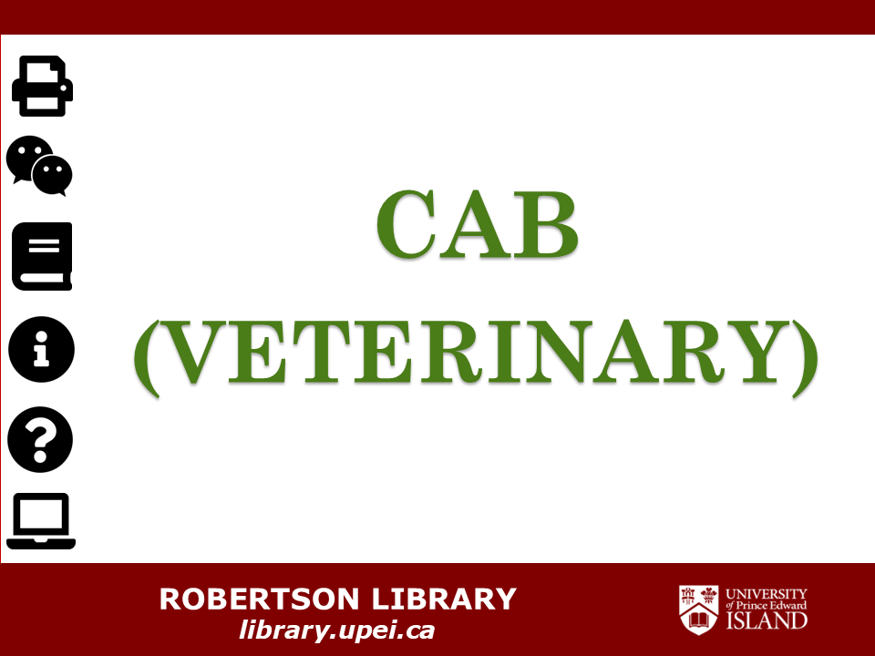 CAB (Veterinary) title slide